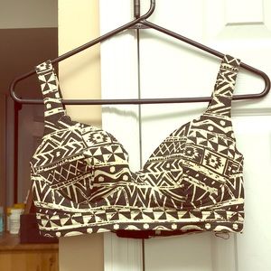 Aztec Print Crop Top